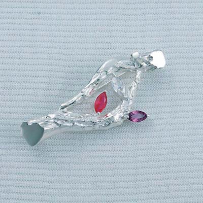 Art Clay Brooch