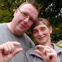 couple with their rings