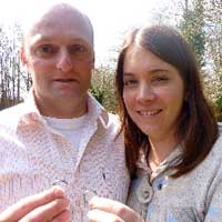 couple with their rings
