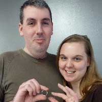 couple with their rings