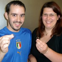 couple with their rings