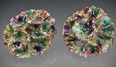 torch fired earrings