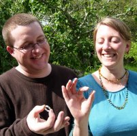 couple with their rings